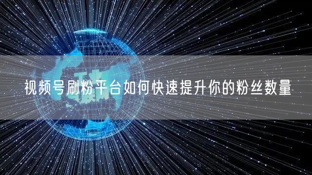 视频号刷粉平台如何快速提升你的粉丝数量