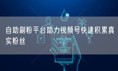 自助刷粉平台助力视频号快速积累真实粉丝