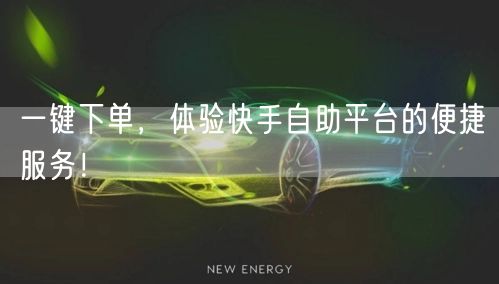一键下单，体验快手自助平台的便捷服务！