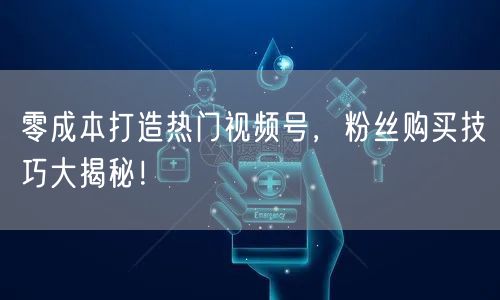 零成本打造热门视频号，粉丝购买技巧大揭秘！