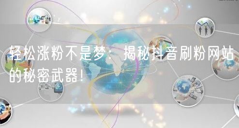 轻松涨粉不是梦：揭秘抖音刷粉网站的秘密武器！