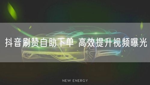 抖音刷赞自助下单 高效提升视频曝光
