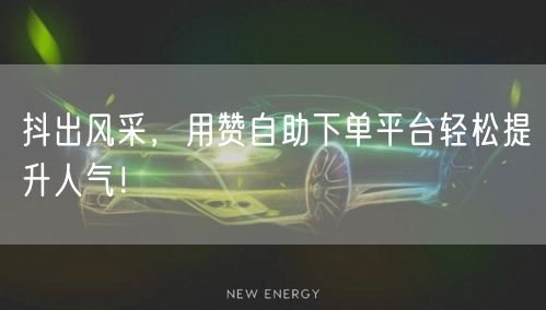 抖出风采，用赞自助下单平台轻松提升人气！