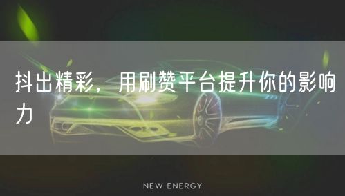 抖出精彩，用刷赞平台提升你的影响力