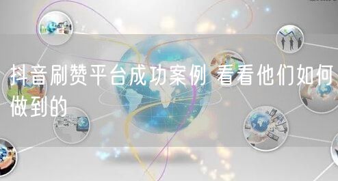 抖音刷赞平台成功案例 看看他们如何做到的