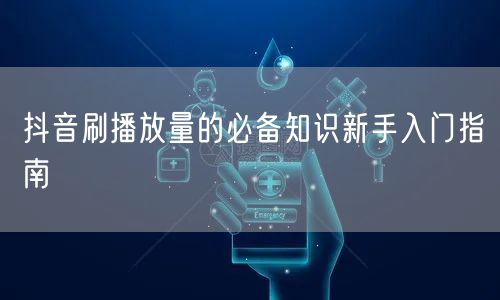 抖音刷播放量的必备知识新手入门指南