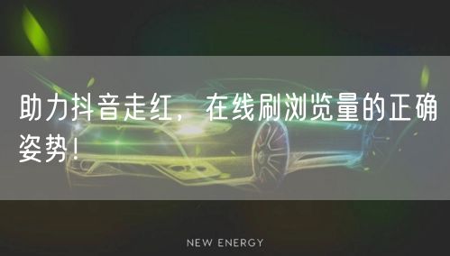 助力抖音走红，在线刷浏览量的正确姿势！