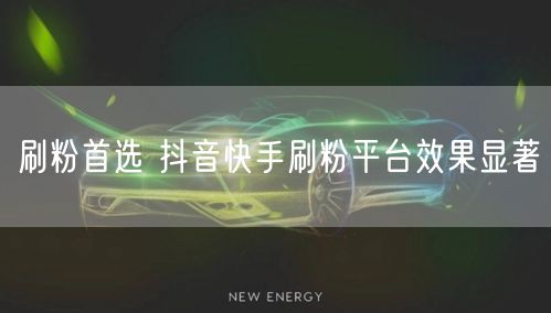 刷粉首选 抖音快手刷粉平台效果显著