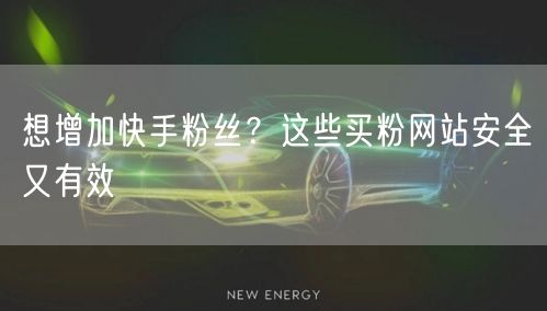 想增加快手粉丝？这些买粉网站安全又有效