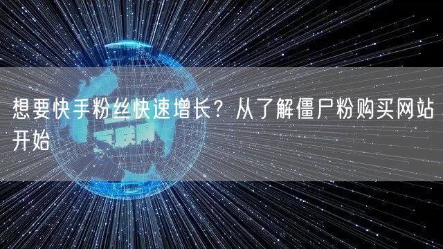 想要快手粉丝快速增长？从了解僵尸粉购买网站开始