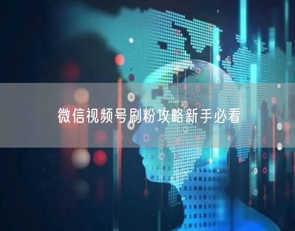 微信视频号刷粉攻略新手必看